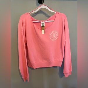 NWT PINK Crop sweatshirt - Med, bright pink, regular fit